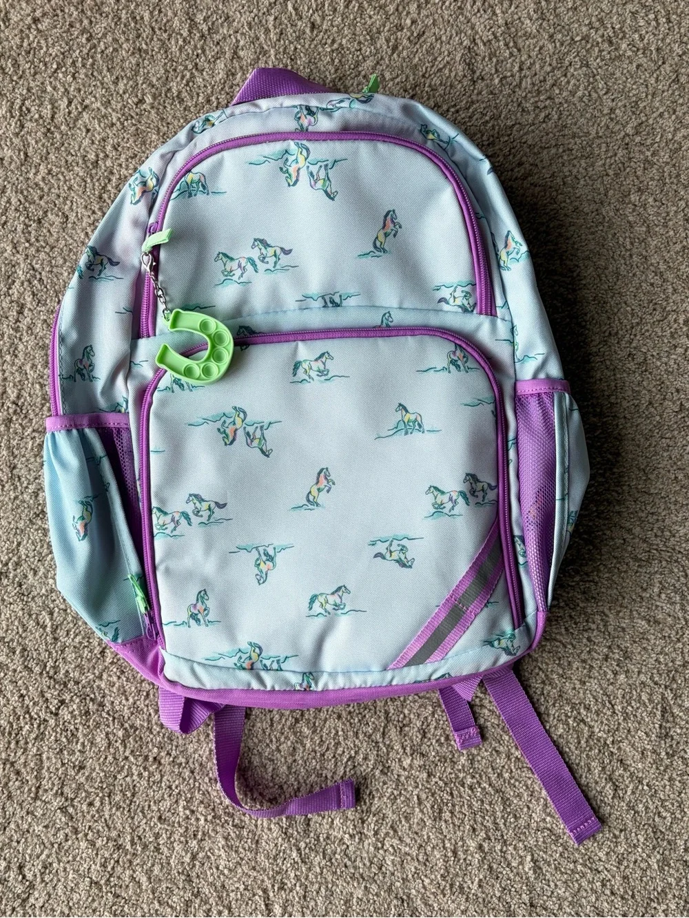 Purple & Blue Horses Design Backpack | Brand New | Cat & Jack